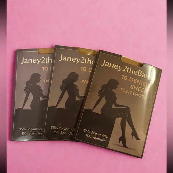 Janey2TheBaney SUNNY NUDE Sheer Pantyhose 10 Denier - Picture 2 of 4